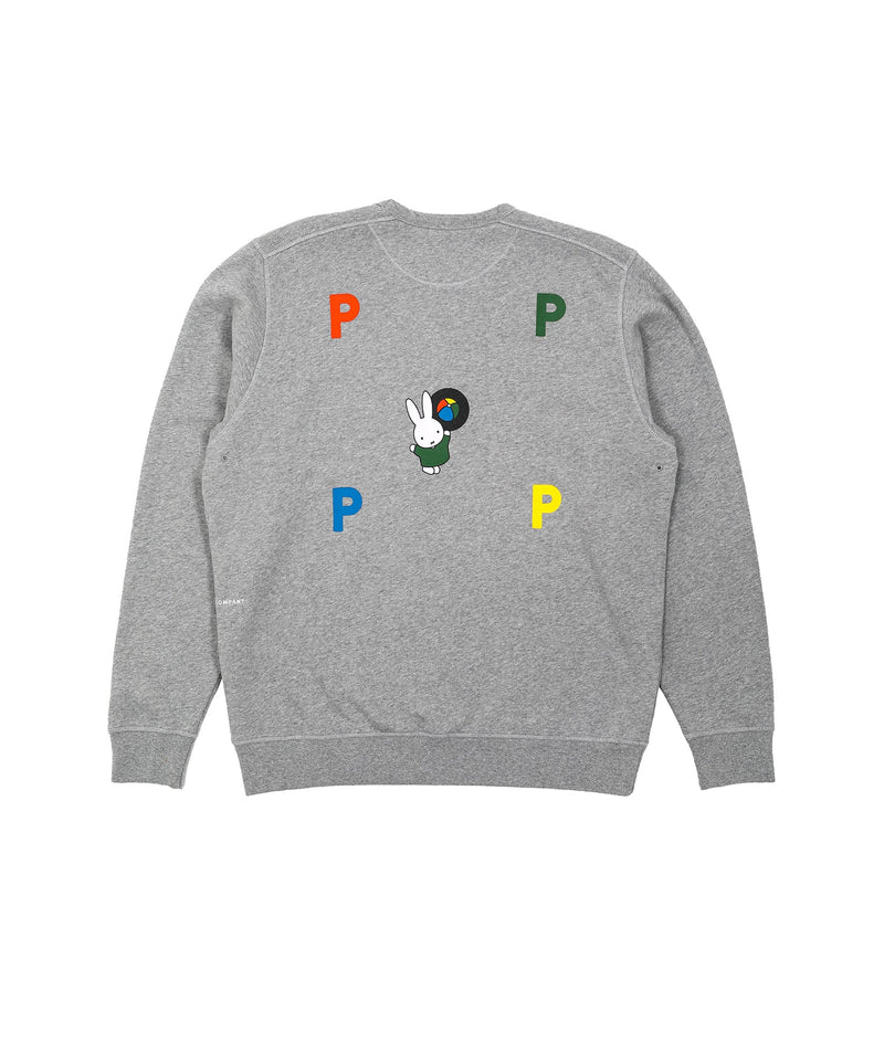 Pop & Miffy Crewneck Light Grey Heather