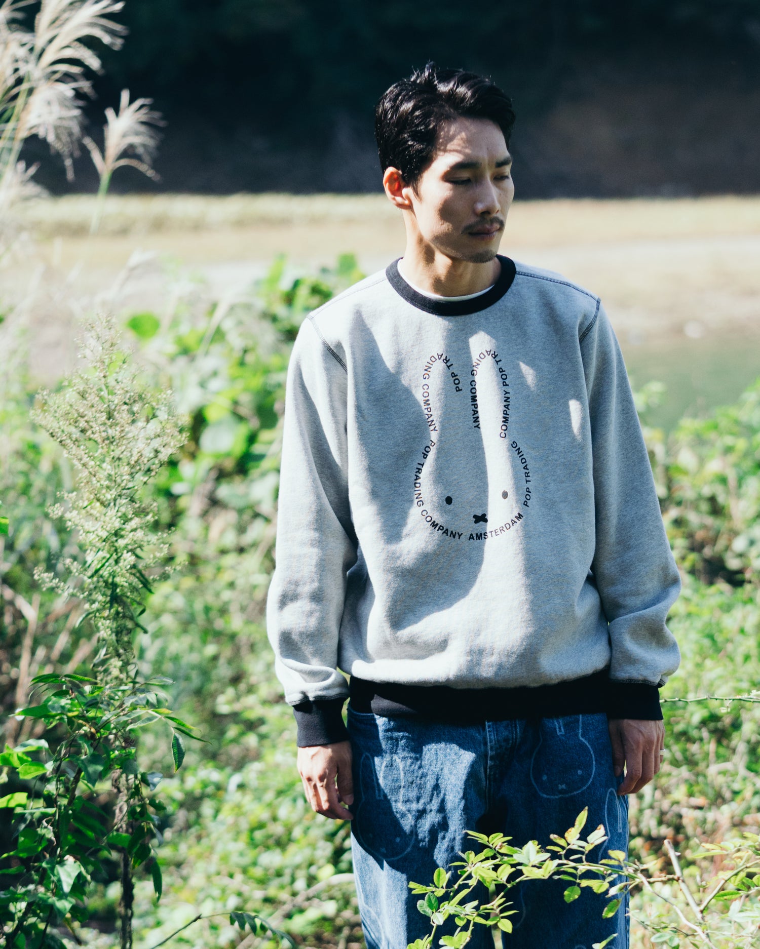 Miffy & Pop Exclusive Crewneck Sweat Heather Grey/Black