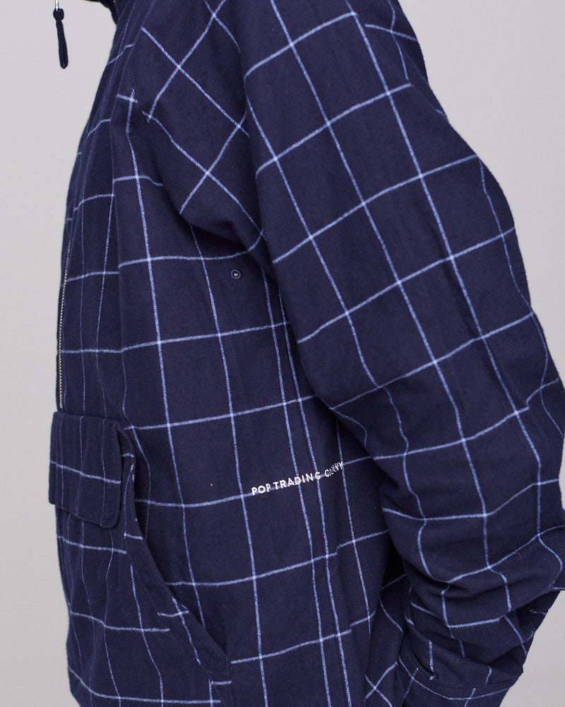 Pop DRS Halfzip Jacket Navy Check