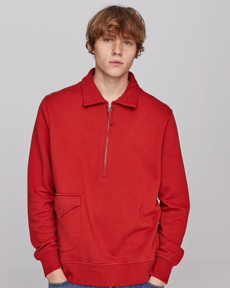 Pop Heavyweight Sportswear Company Halfzip Pepper Red
