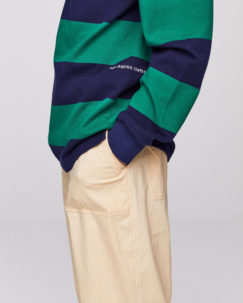 Pop Striped Rugby Shirt Navy/Kelly Green