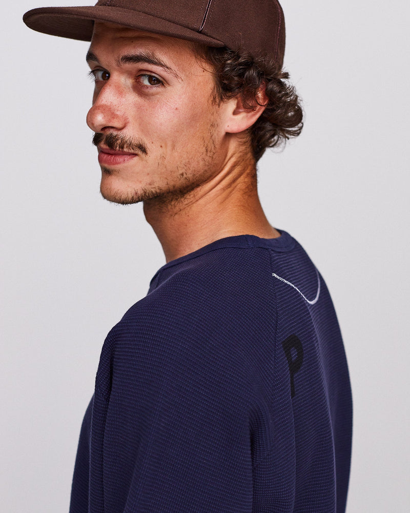 Pop Waffle Longsleeve Navy
