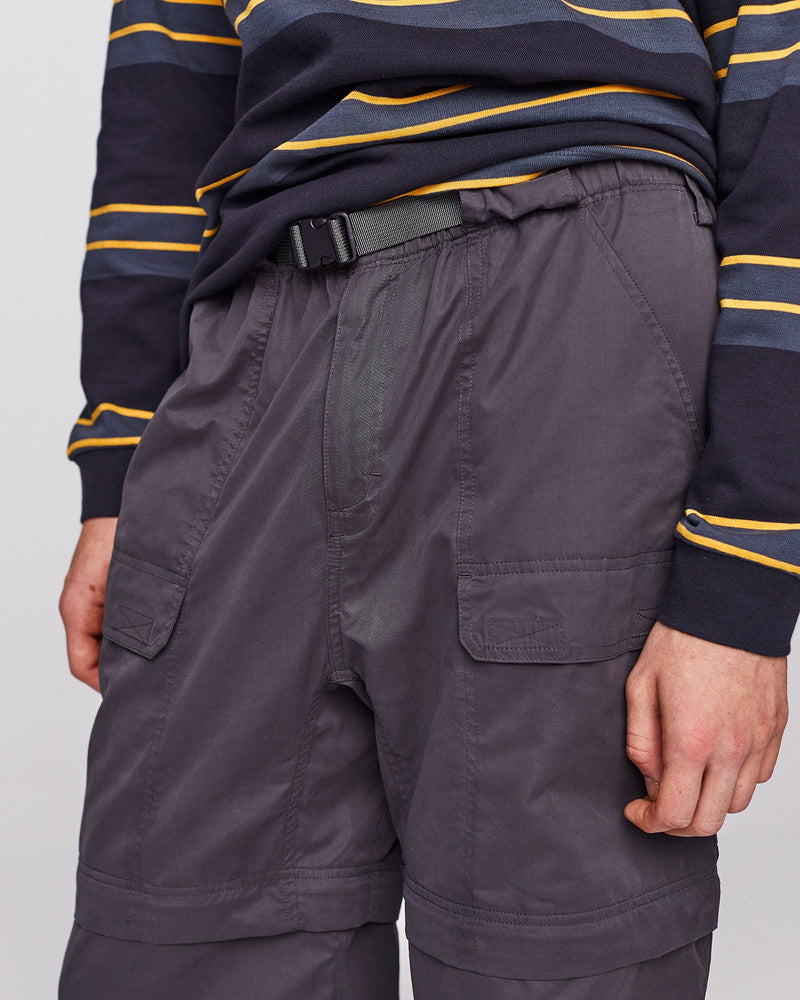 Pop Zip Off Pants Charcoal