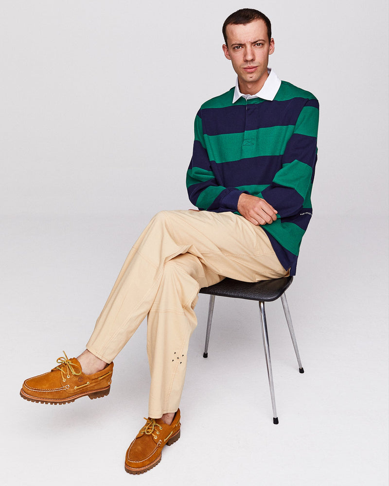 Pop Striped Rugby Shirt Navy/Kelly Green