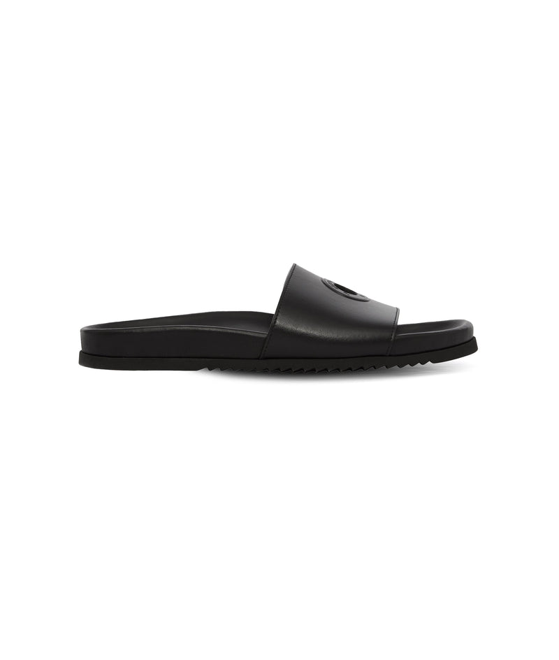 Burberry & Pop Sharktooth Slides Black