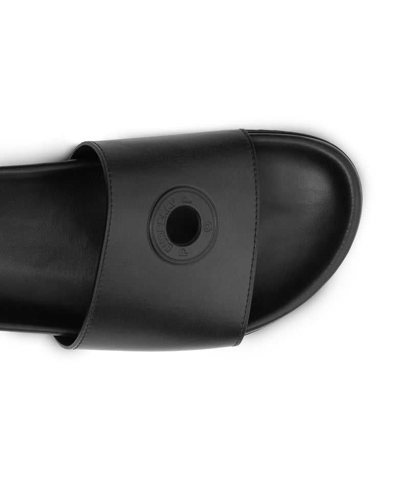 Burberry & Pop Sharktooth Slides Black