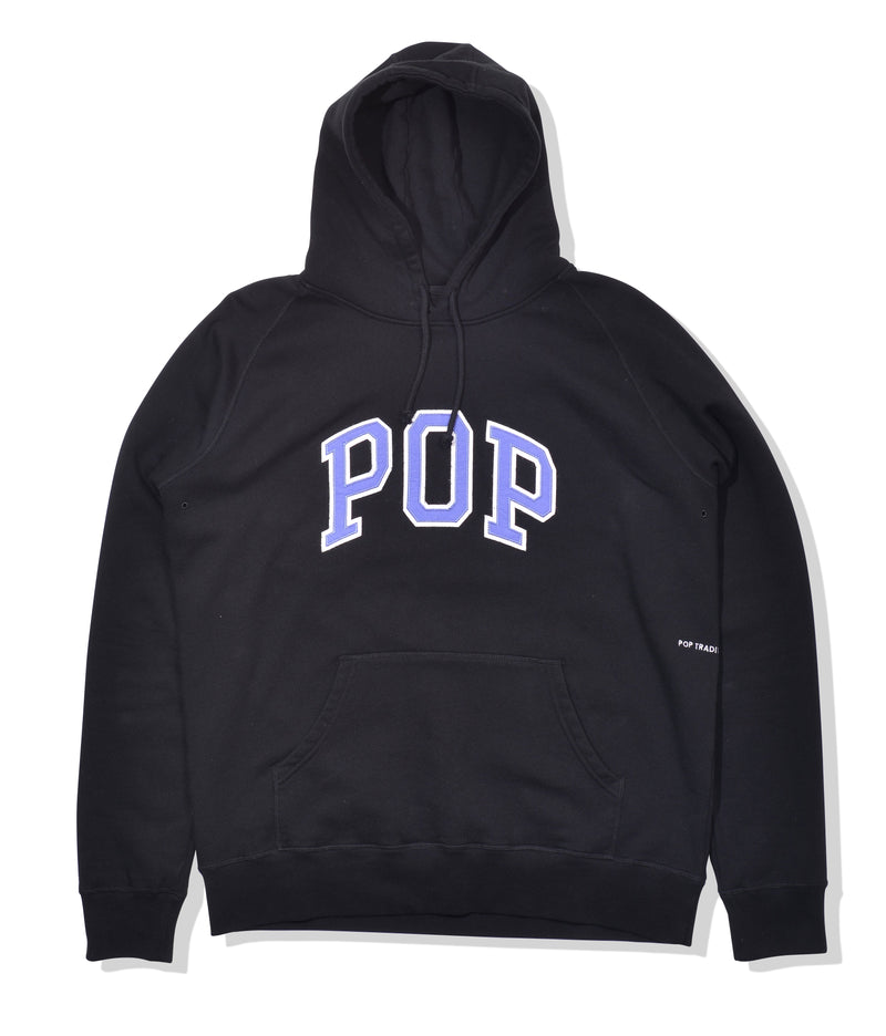 Pop Arch Logo Hooded Sweat Black