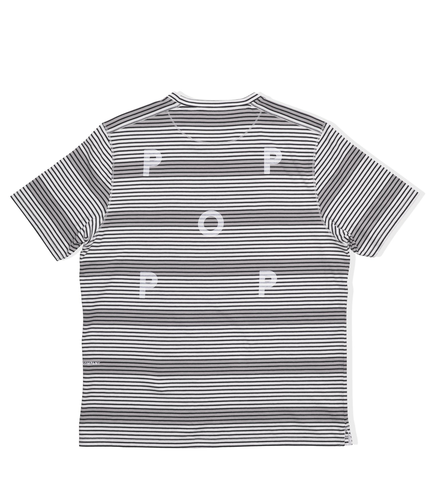 Pop Harde Striped Pocket T-Shirt Anthracite/White