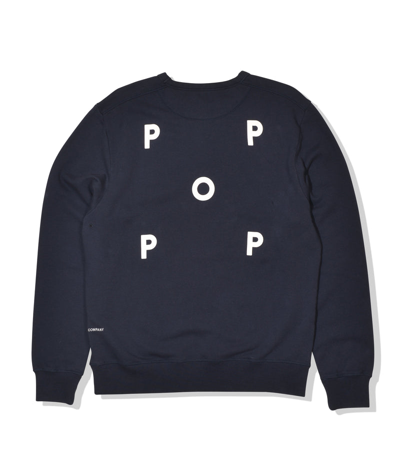 Pop Logo Crewneck Sweat Navy/White
