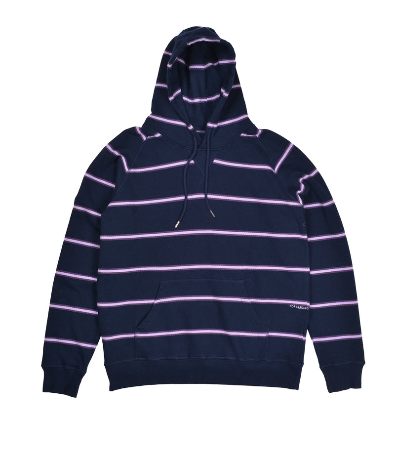 Pop Striped Hooded Sweat Navy/Violet