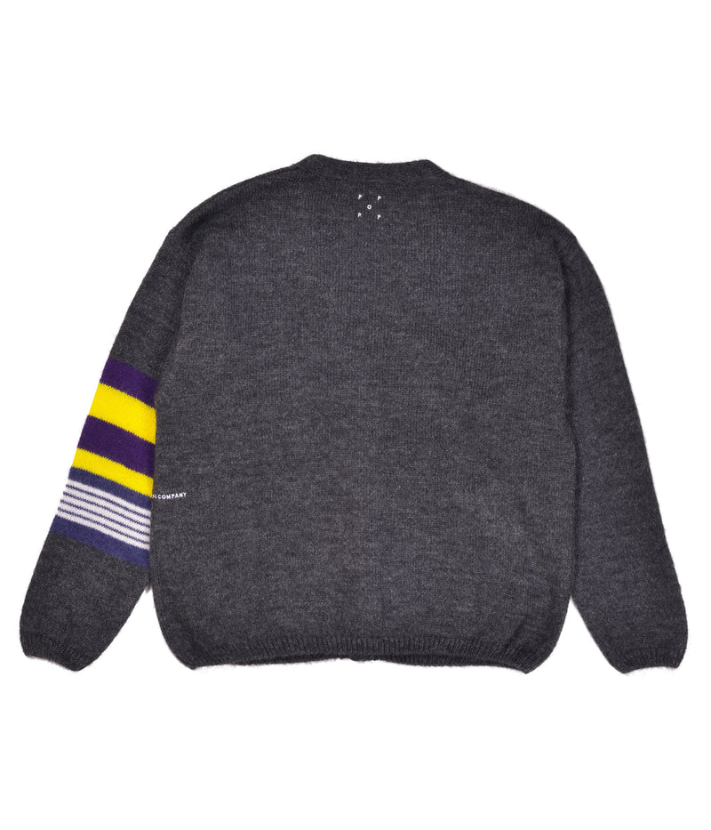 Pop Captain Knitted Cardigan Anthracite