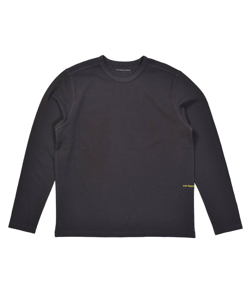 Pop Logo Pique Longsleeve Anthracite