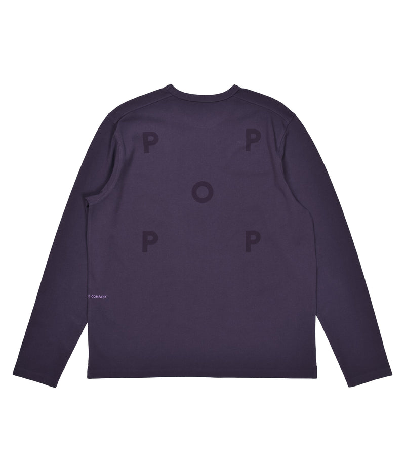 Pop Logo Pique Longsleeve Dark Purple