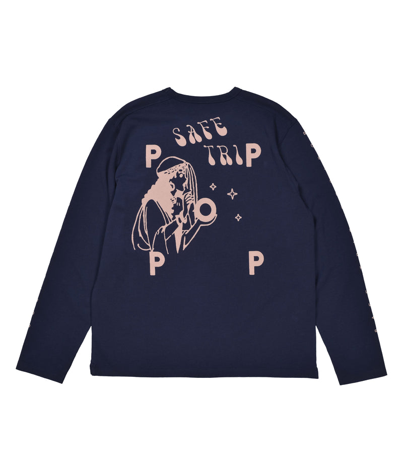 SAFE-TRIP.ORG/POP Longsleeve Navy