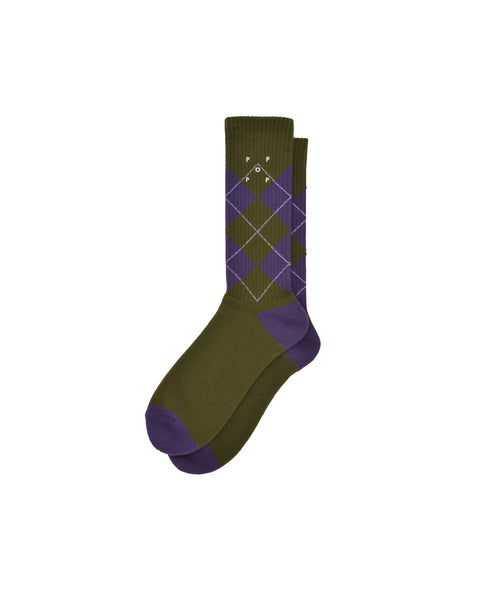 Featured Product Image Of Pop Burly Socks Hunting Green/Dark Purple