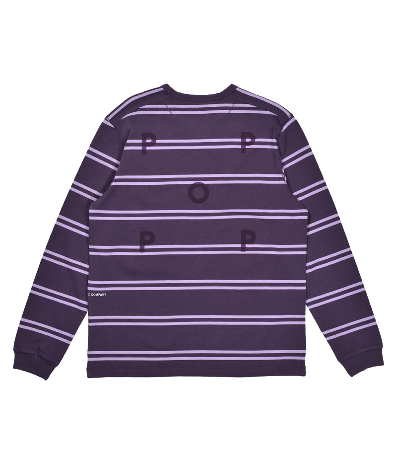 Pop Striped Logo Longsleeve Dark Purple/Violet