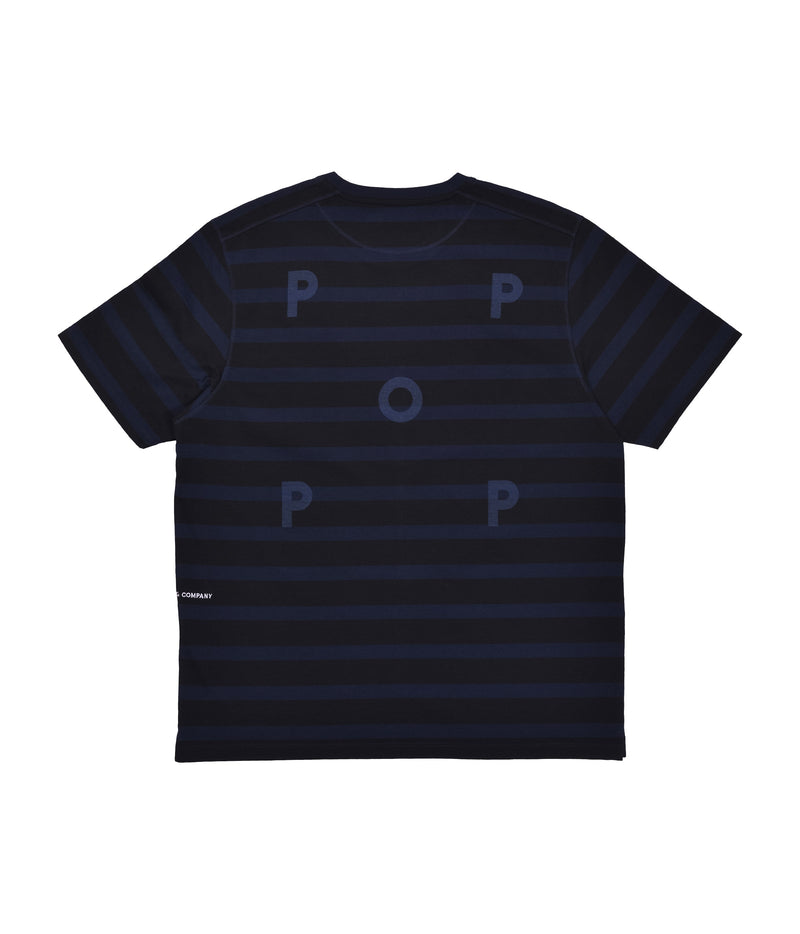 Pop Striped Logo T-Shirt Navy/Black