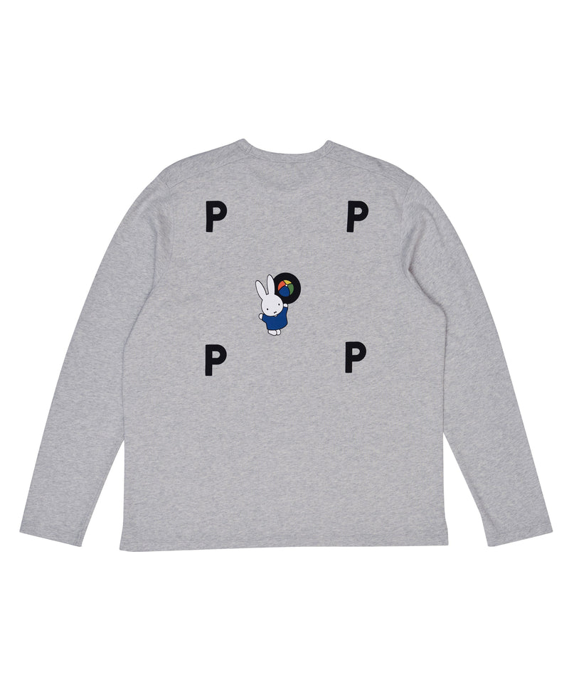 Pop Miffy Ball Logo Longsleeve T-Shirt Ash Grey