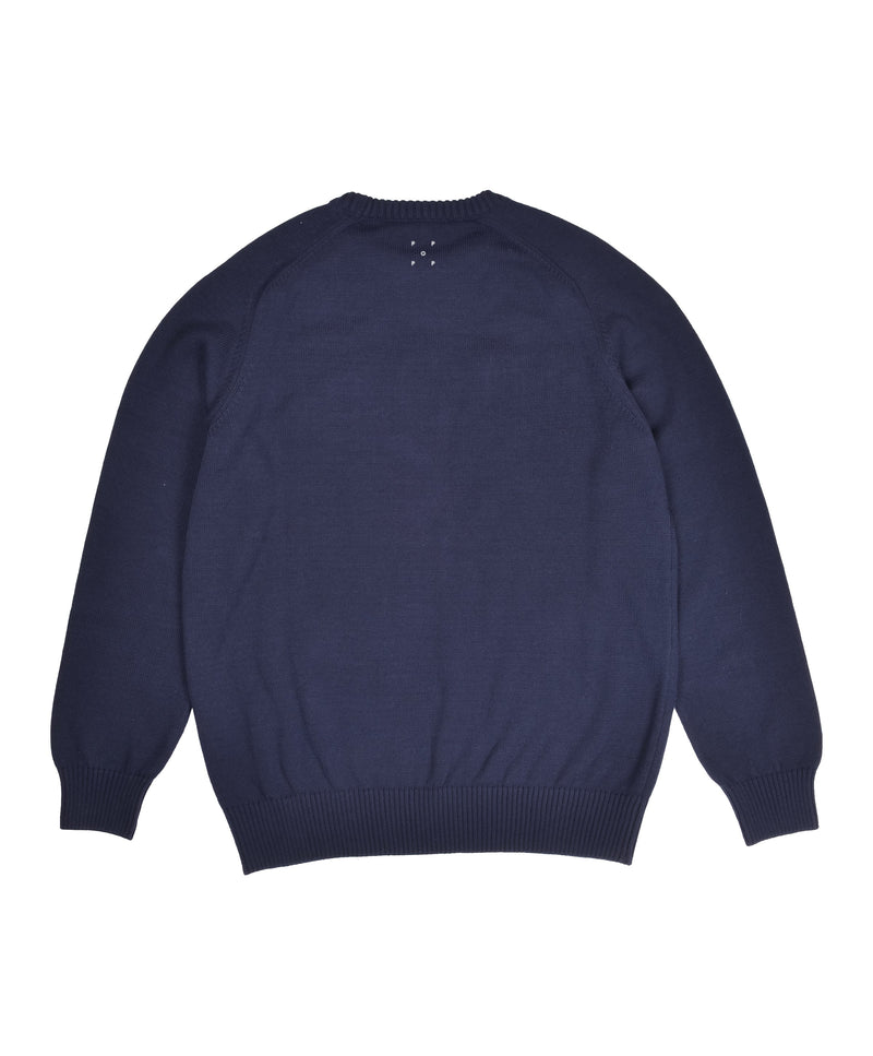 Pop Arch Knitted Crewneck Navy