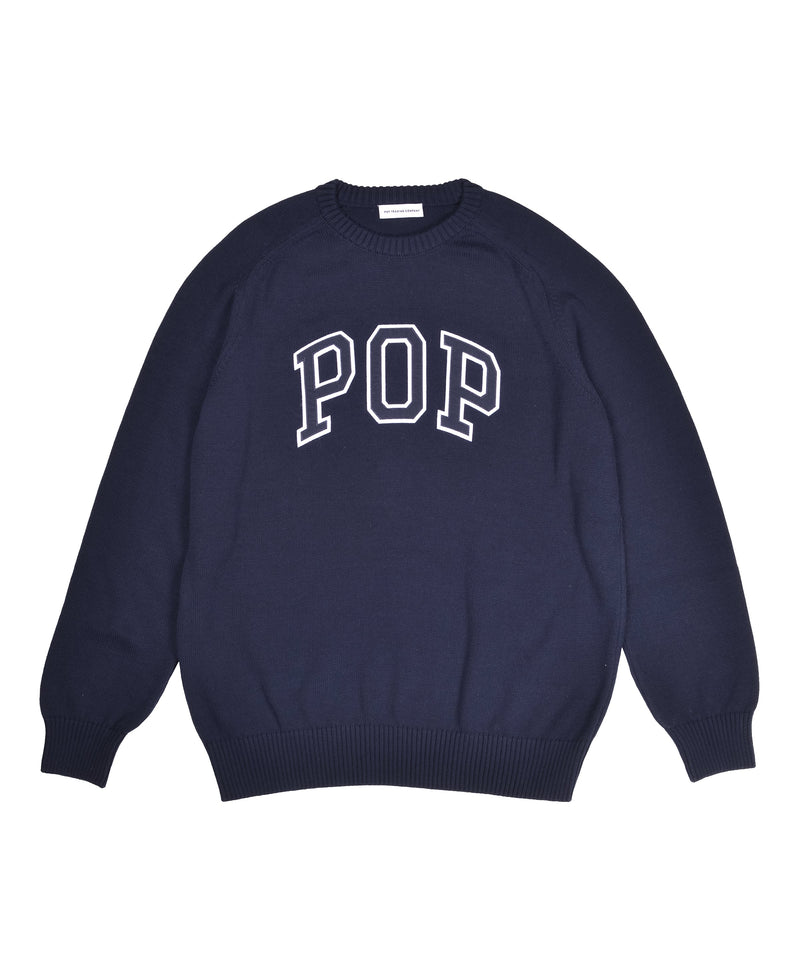 Pop Arch Knitted Crewneck Navy