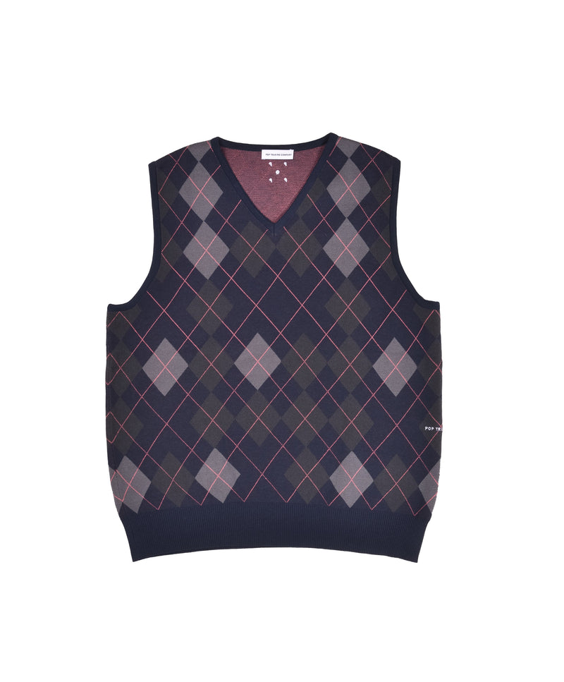 Pop Argyle Knitted Spencer Vest