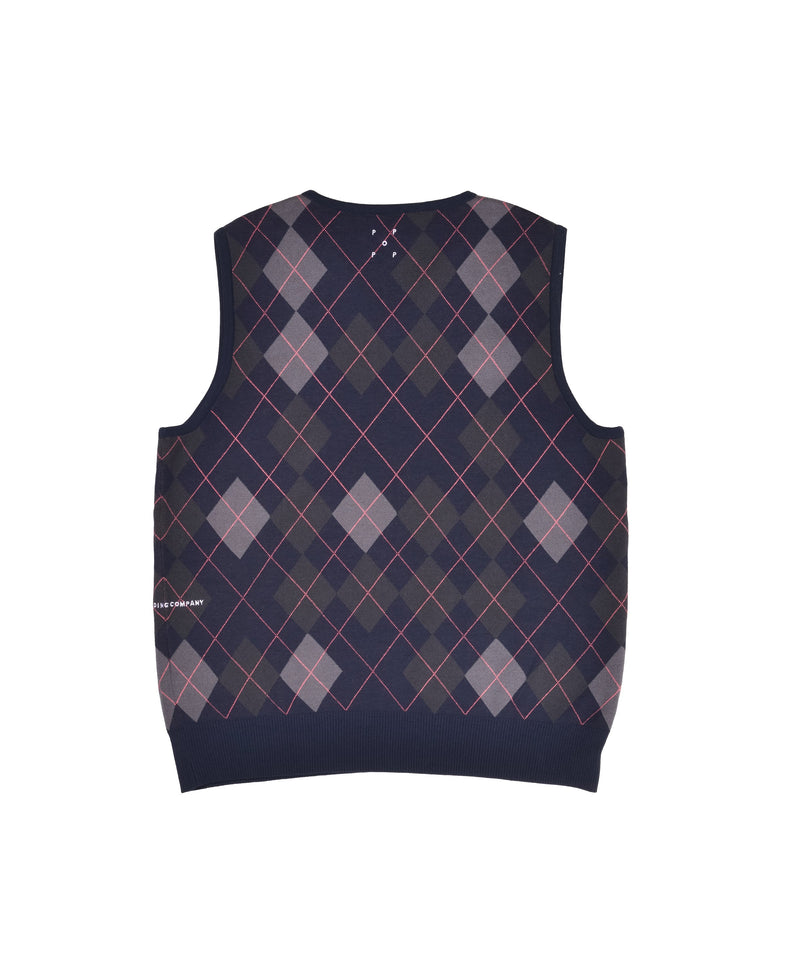 Pop Argyle Knitted Spencer Vest