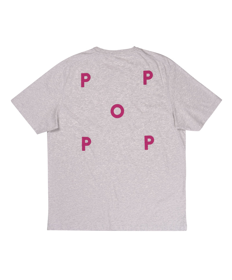 Pop Logo T-Shirt Off White Heather/Pink
