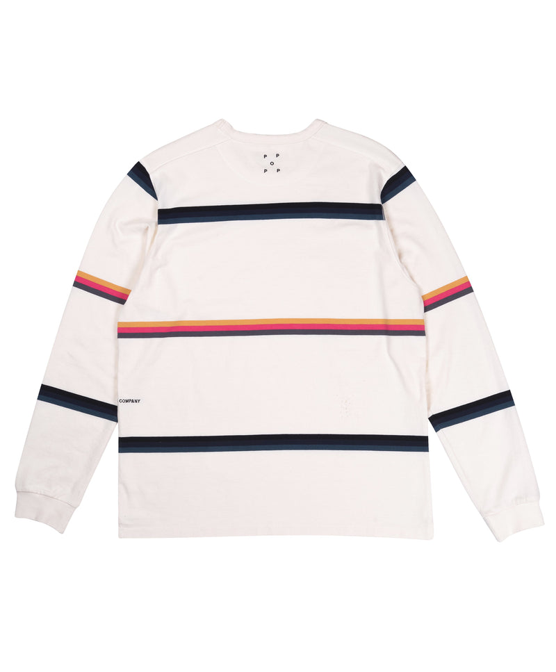 Pop Striped Longsleeve T-Shirt Off White Multicolour