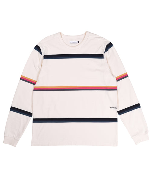 Featured Product Image Of Pop Striped Longsleeve T-Shirt Off White Multicolour