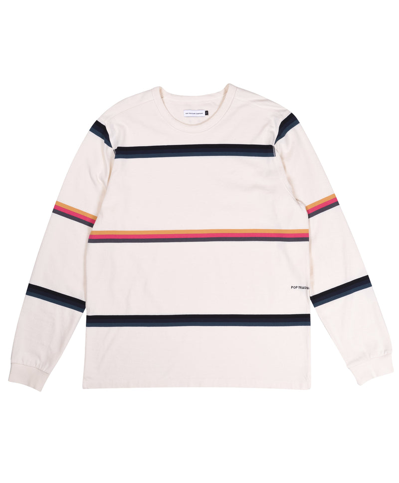 Pop Striped Longsleeve T-Shirt Off White Multicolour