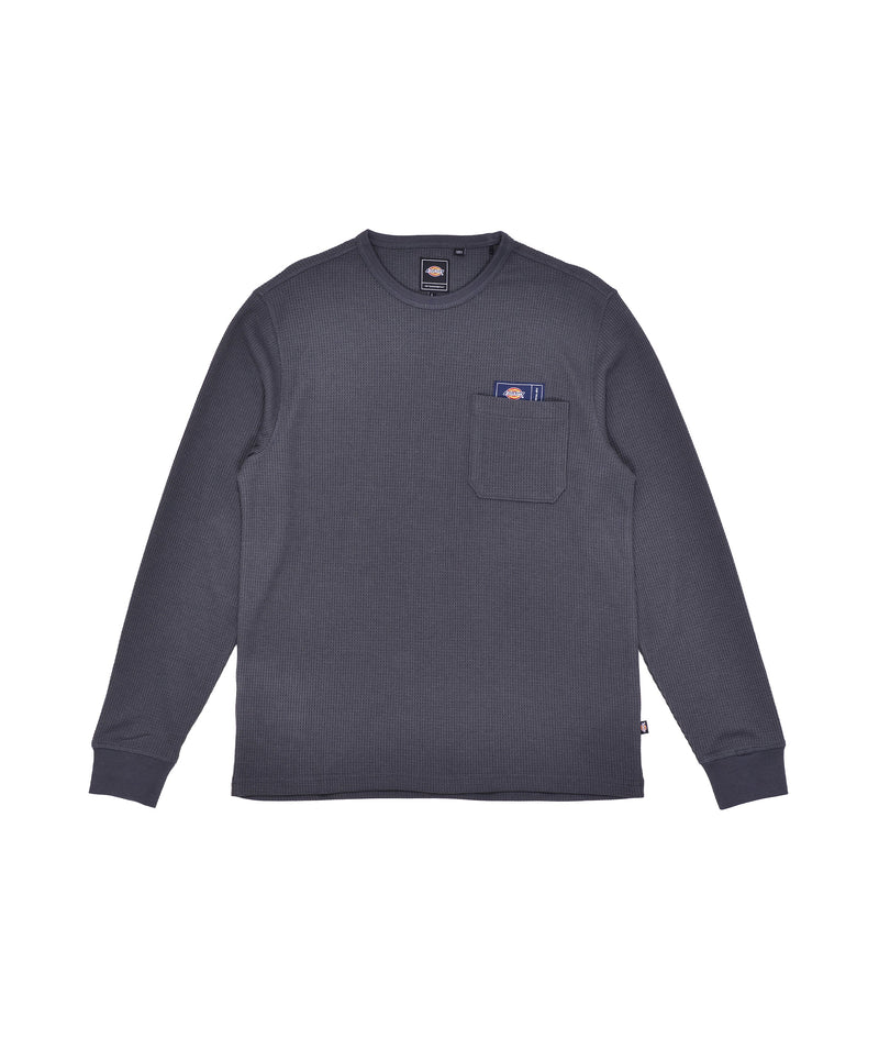 Pop/Dickies Waffle Longsleeve T-Shirt Charcoal