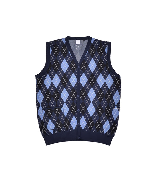 Featured Product Image Of Pop Burlington Cardigan Vest Black/Navy